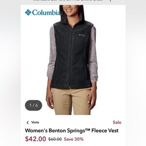 Columbia Women's Navy Blue Fleece Vest